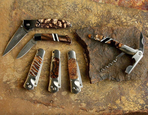 Tesoro Fossilized Woolly Mammoth Tooth Button Lock Knife | Titanium Body | Yellowstone Spirit Pocket Folders Santa Fe Stoneworks 