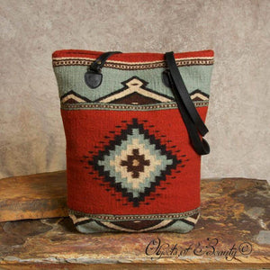 Adobe & Azul Maria Bucket Wool Tote | Yellowstone Spirit Southwestern Collection