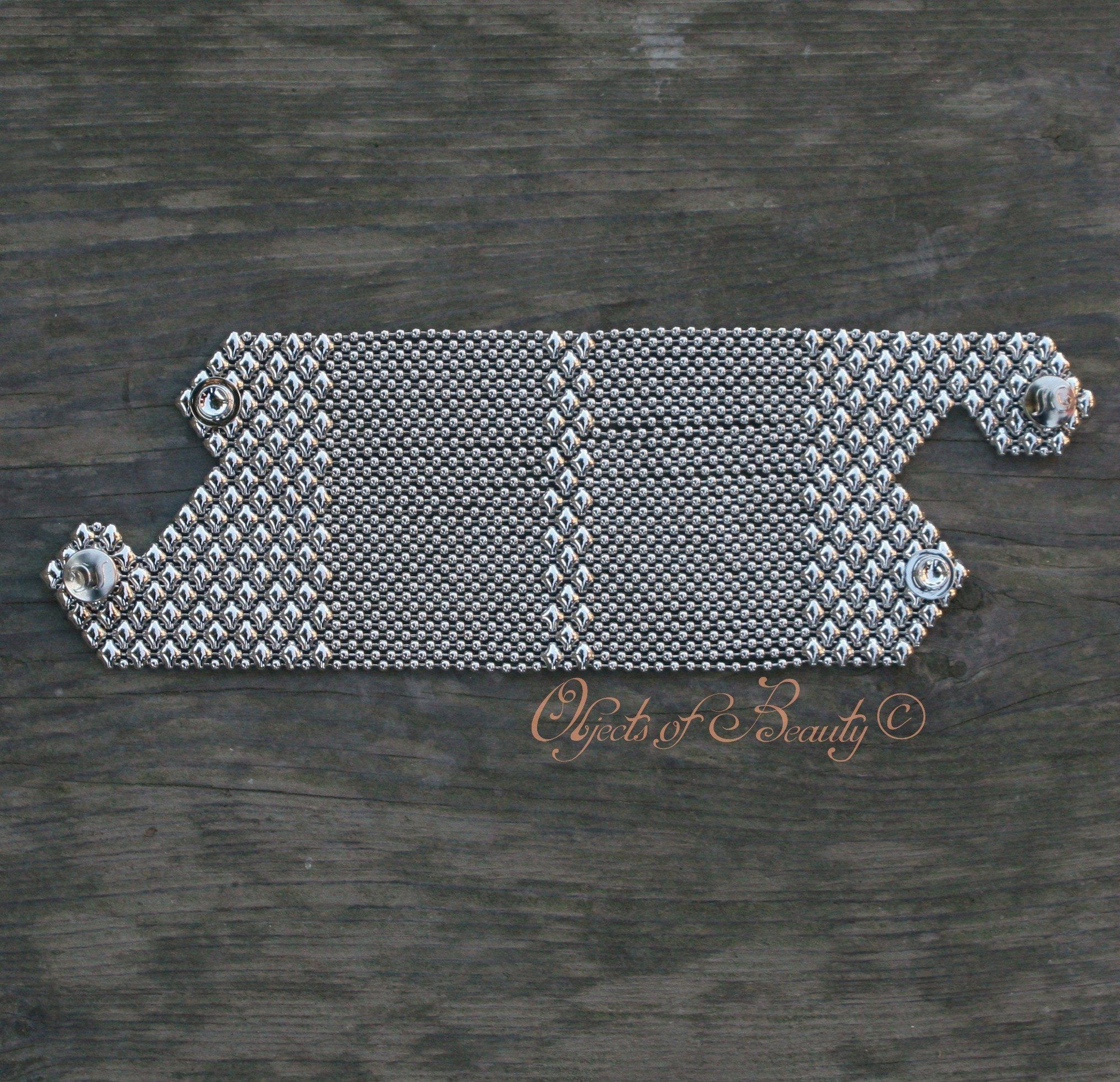 Enigma SG Liquid Silver Bracelet Bracelets Sergio Gutierrez Liquid Metal Jewelry Std 7.75" (In Stock) Nickel Silver 