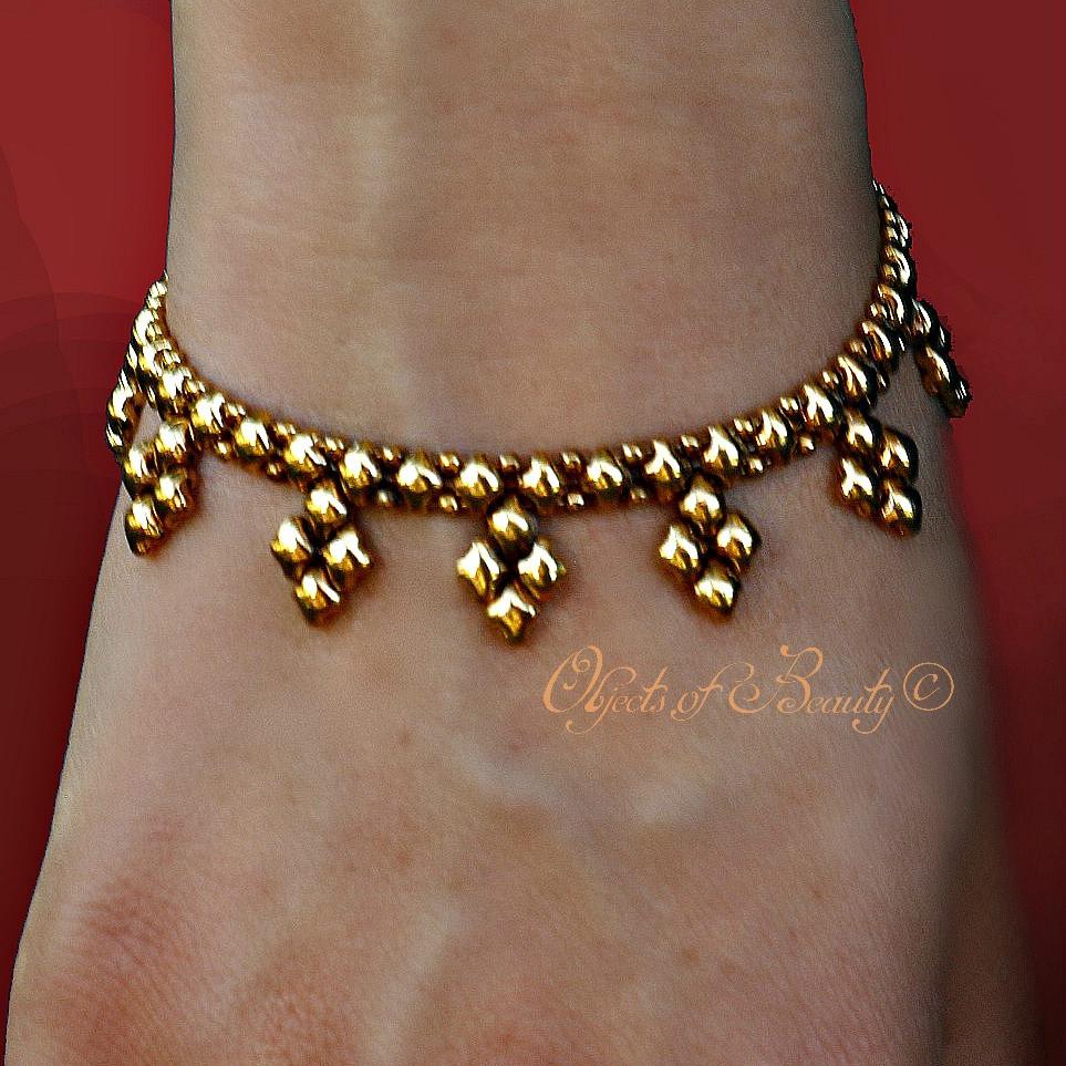 Golden Moor's Wife SG Liquid Metal Bracelet Bracelets Sergio Gutierrez Liquid Metal Jewelry 7.5" Standard 24K Antique Gold Plate 