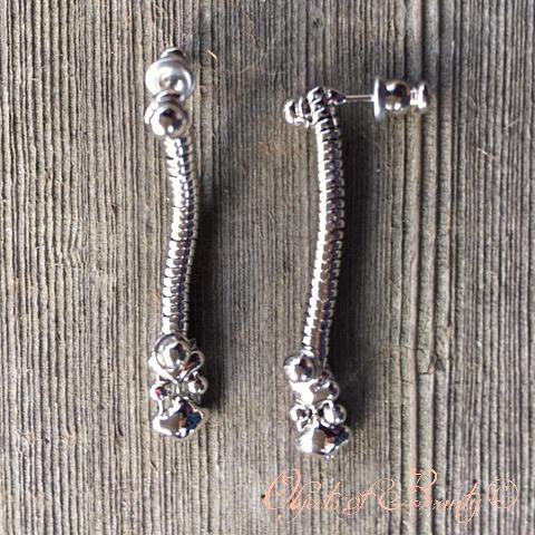 King SG Liquid Metal Earrings Earrings Sergio Gutierrez Liquid Metal Jewelry Nickel Silver 
