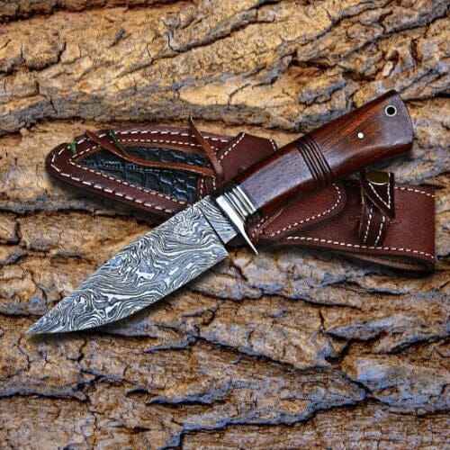 Legendary Wilderness Walnut Damascus Knife | Yellowstone Spirit Southwestern Collection Hunting & Survival Knives Objects of Beauty Southwest 