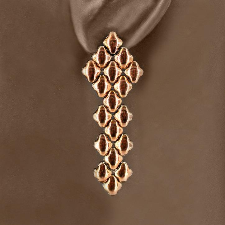 Paris Rose Titanium Earrings | SG Liquid Metal Stainless Earrings Sergio Gutierrez Liquid Metal Jewelry 