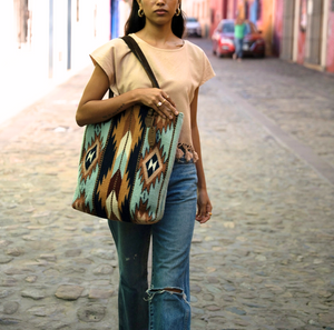 Santa Fe Sky Wool Tote ONE OF A KIND! | Yellowstone Spirit Southwestern Collection