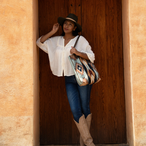 Santa Fe Sky Wool Tote ONE OF A KIND! | Yellowstone Spirit Southwestern Collection