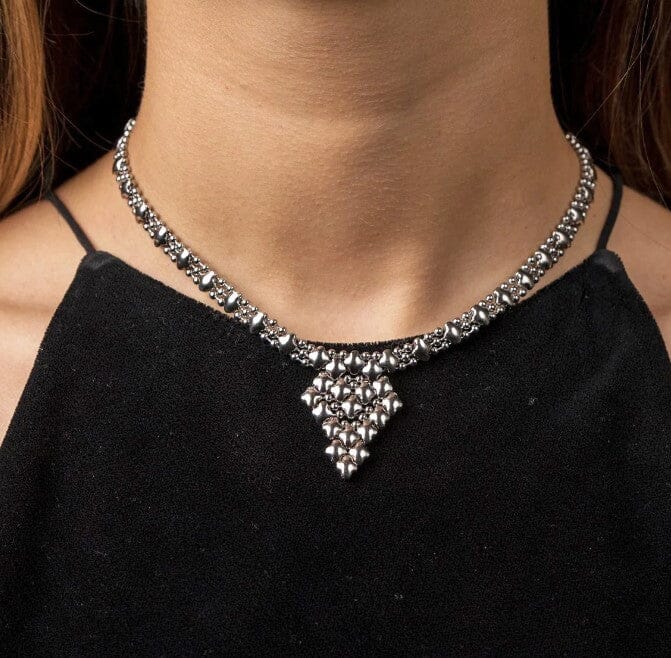 Alaya SS SG Liquid Metal Necklace | Yellowstone Spirit Objects of Beauty 