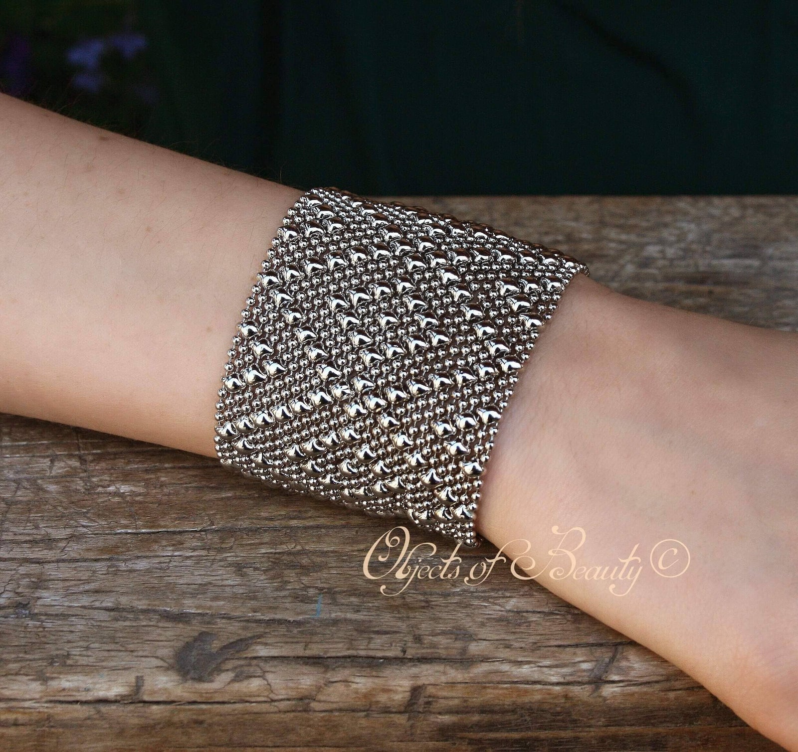 Alexandria SG Liquid Silver Magnetic Close Bracelet liquid metal bracelet Sergio Gutierrez Liquid Metal Jewelry 