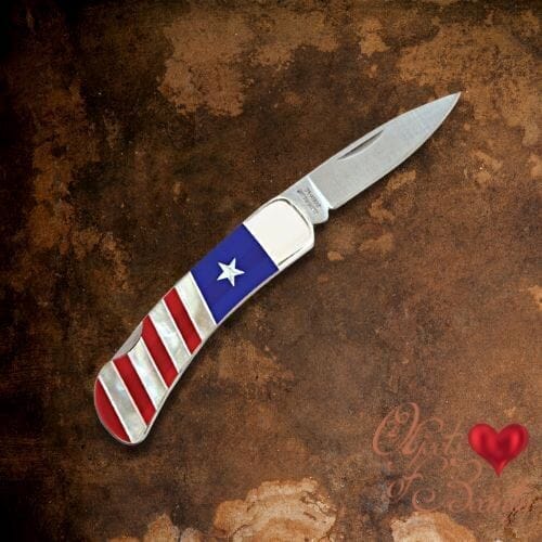 American Flag Patriotic 3" Plain Blade Knife | Yellowstone Spirit Southwestern Collection Pocket Folders Santa Fe Stoneworks 