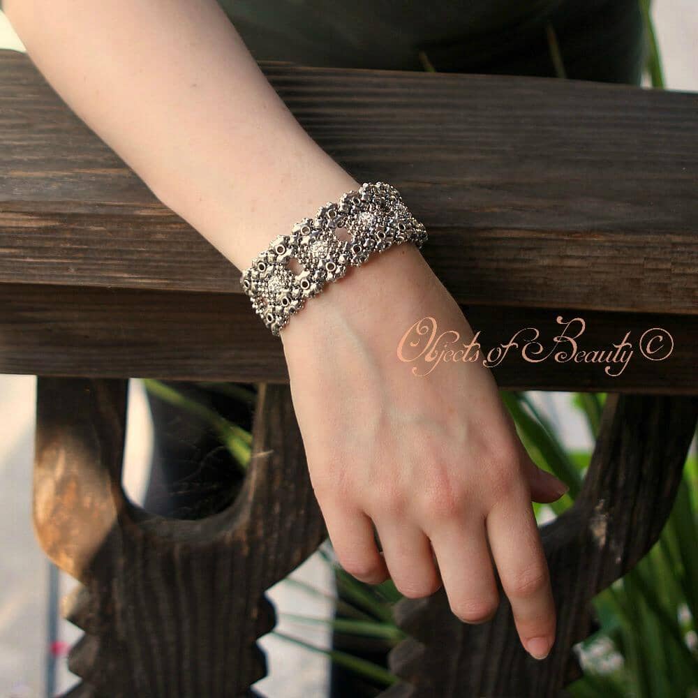 Anagrika SG Liquid Silver Bracelet Bracelets Sergio Gutierrez Liquid Metal Jewelry 