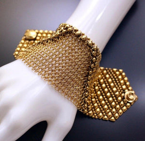 Aurelia Golden Chain Mail Bracelet | SG Liquid Metal Bracelets Objects of Beauty 