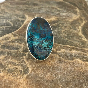 Azurite Oval Ring for Man or Woman | Yellowstone Spirit Southwestern Collection rings Objects of Beauty Southwest 