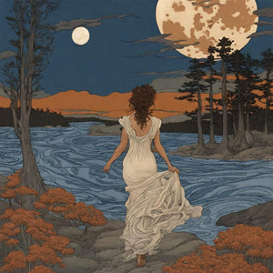 Barefoot on an Indigo Night | Andrea Record Fine Art | Yellowstone Spirit Southwestern Collection Painting Print Andrea Record Fine Art 