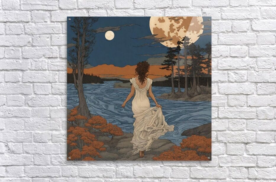 Barefoot on an Indigo Night | Andrea Record Fine Art | Yellowstone Spirit Southwestern Collection Painting Print Andrea Record Fine Art 