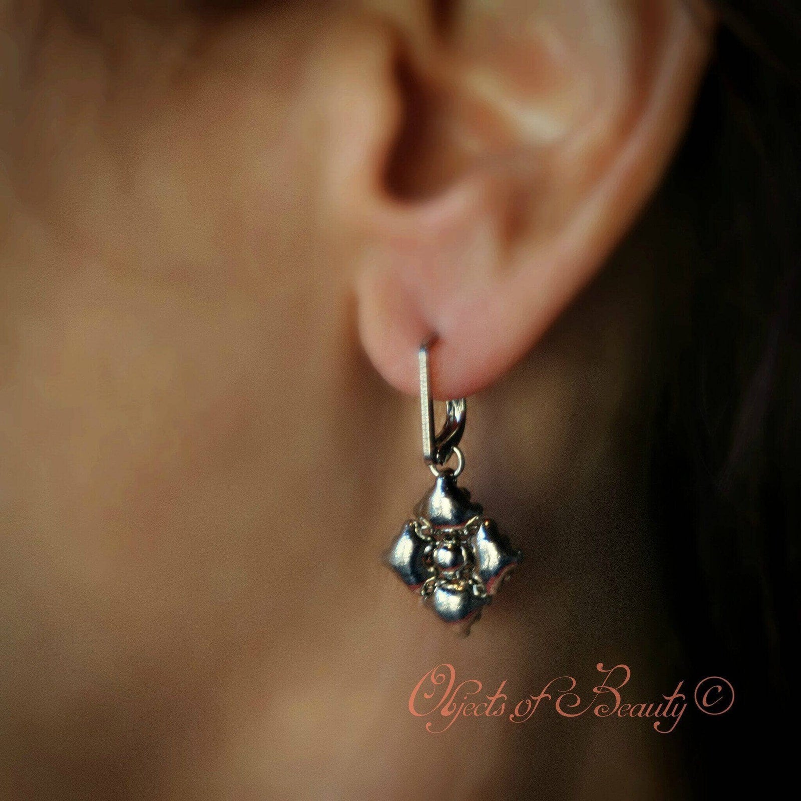 Big Splash SG Liquid Metal Earrings Earrings Sergio Gutierrez Liquid Metal Jewelry 