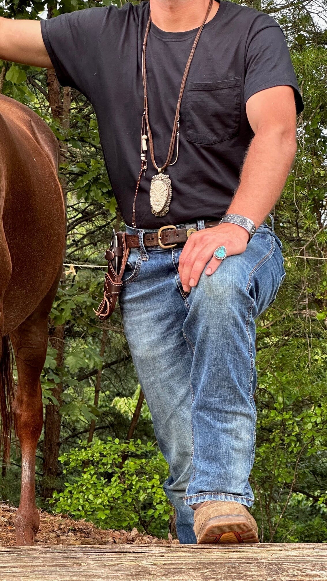 Bison Chief Carved Bone and Carnelian Talisman | Yellowstone Spirit Southwestern Collection Talisman Necklace Objects of Beauty Southwest 