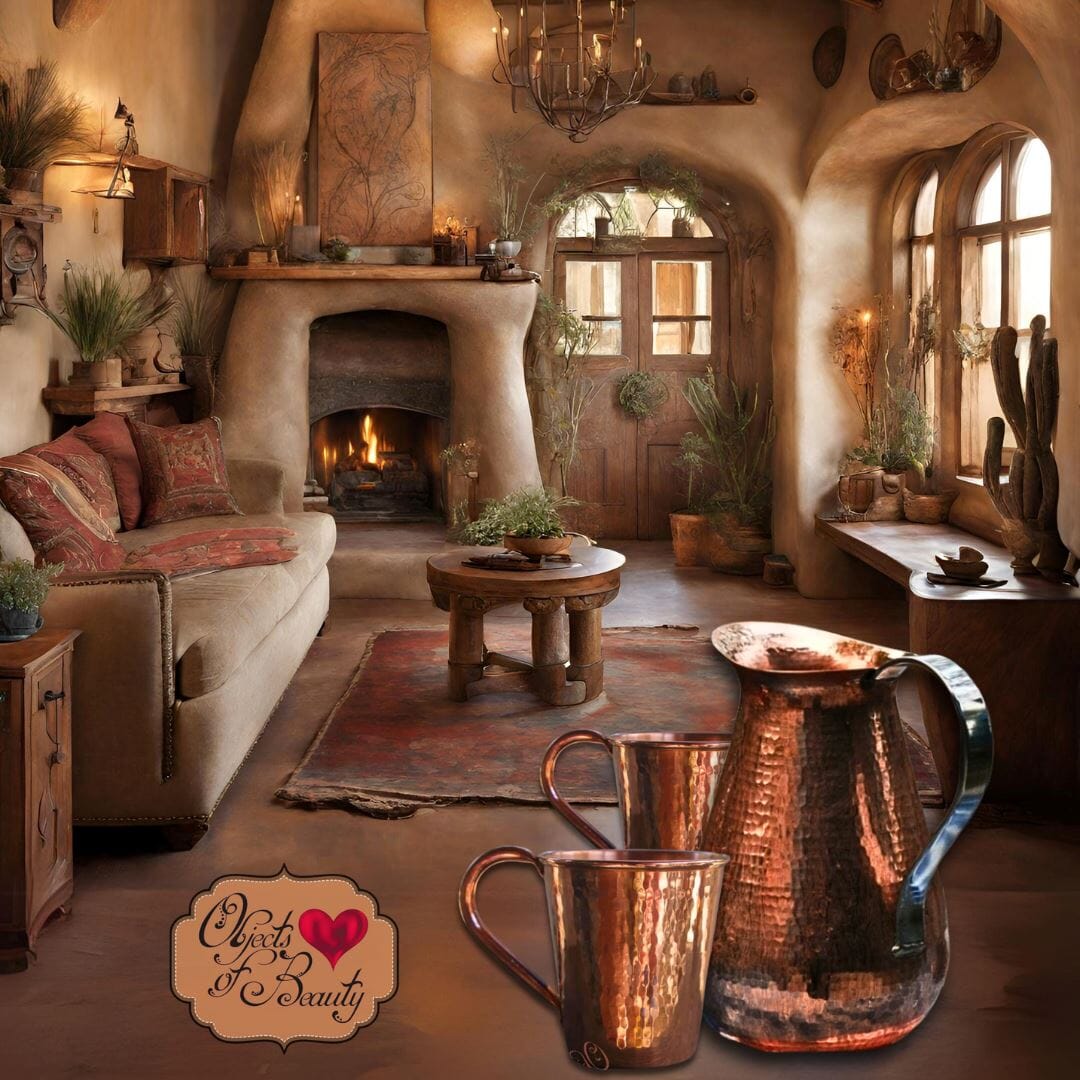 Bisotun Copper Water Pitcher by Sertodo | Yellowstone Spirit Southwestern Collection Copper Water Pitcher Sertodo Copper 