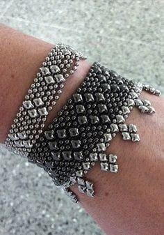 Black Chrome Flight SG Liquid Metal Bracelet | Yellowstone Spirit Southwestern Collection Bracelets Sergio Gutierrez Liquid Metal Jewelry 