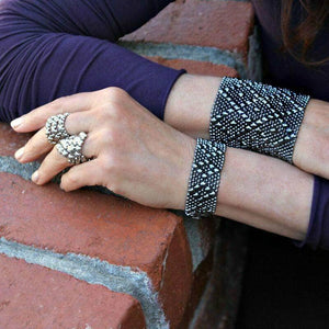 Black Chrome Flight SG Liquid Metal Bracelet | Yellowstone Spirit Southwestern Collection Bracelets Sergio Gutierrez Liquid Metal Jewelry 