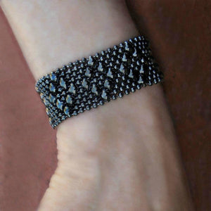 Black Chrome Flight SG Liquid Metal Bracelet | Yellowstone Spirit Southwestern Collection Bracelets Sergio Gutierrez Liquid Metal Jewelry 