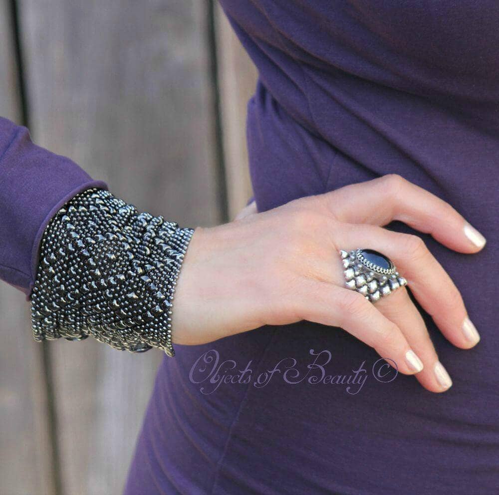 Black Chrome Niobe SG Liquid Metal Bracelet Bracelets Sergio Gutierrez Liquid Metal Jewelry Standard 7.75" Black Chrome 