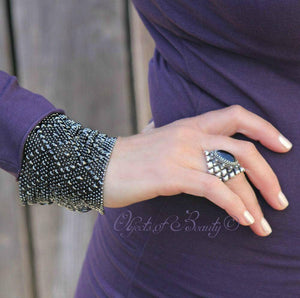 Black Chrome Niobe SG Liquid Metal Bracelet Bracelets Sergio Gutierrez Liquid Metal Jewelry Standard 7.75" Black Chrome 