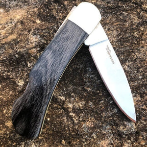 Blue Bonita Nugget Turquoise 3" Damascus Knife | Yellowstone Spirit Southwestern Collection Knives Santa Fe Stoneworks 