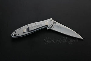 Blue Fossilized Woolly Mammoth Tooth 4" Kershaw Leek Knife Plain Blade | Yellowstone Spirit Southwestern Collection Collectible Knives Santa Fe Stoneworks 