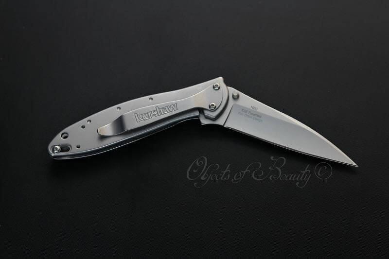 Blue Fossilized Woolly Mammoth Tooth 4" Kershaw Leek Knife Plain Blade | Yellowstone Spirit Southwestern Collection Knives Santa Fe Stoneworks 