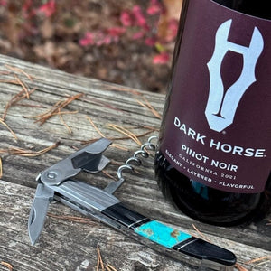 Blue Turquoise & Jet Onyx Corkscrew | Santa Fe Stoneworks | Yellowstone Spirit Southwestern Collection Corkscrew Santa Fe Stoneworks 