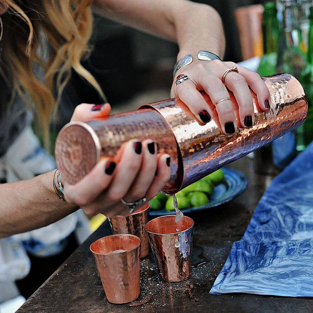 Boston Maraka Sertodo Copper Shaker Set | Yellowstone Spirit Southwestern Collection Copper Cocktail Shaker Sertodo Copper 