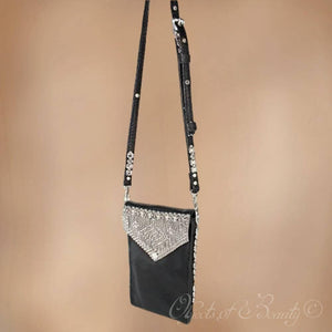 Brienne Liquid Metal Leather Cell Phone Bag | SG Liquid Silver Mesh Purses and Bags Sergio Gutierrez Liquid Metal Jewelry 