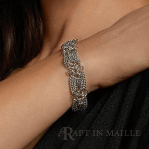 Camilla Rosette Chainmail Bracelet | Rapt in Maille - LAST ONE! Bracelets Rapt In Maille 