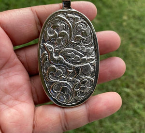 Carved Bone Cross with Flowers | Yellowstone Spirit Southwestern and Spirit Animal Collection Carved Necklace Objects of Beauty Southwest 