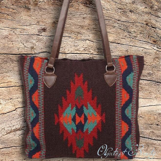 Castano Mole Southwestern Wool Tote | Yellowstone Spirit Southwestern Collection Handwoven Bag Objects of Beauty Southwest 