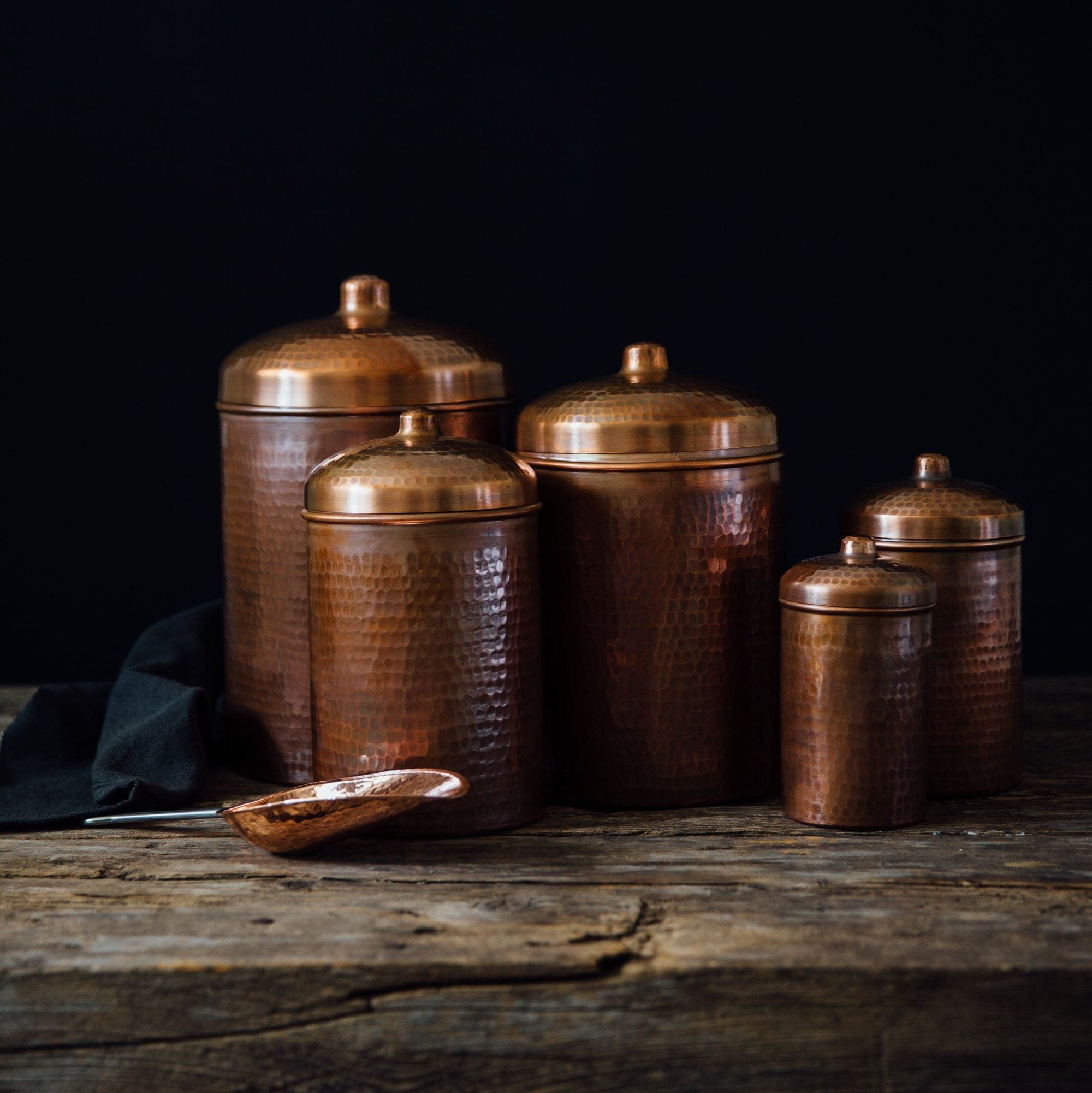 Copper Canisters Peacock Finish | A la-Carte | Sertodo Copper | Yellowstone Spirit Southwestern Collection Copper Canisters Objects of Beauty 