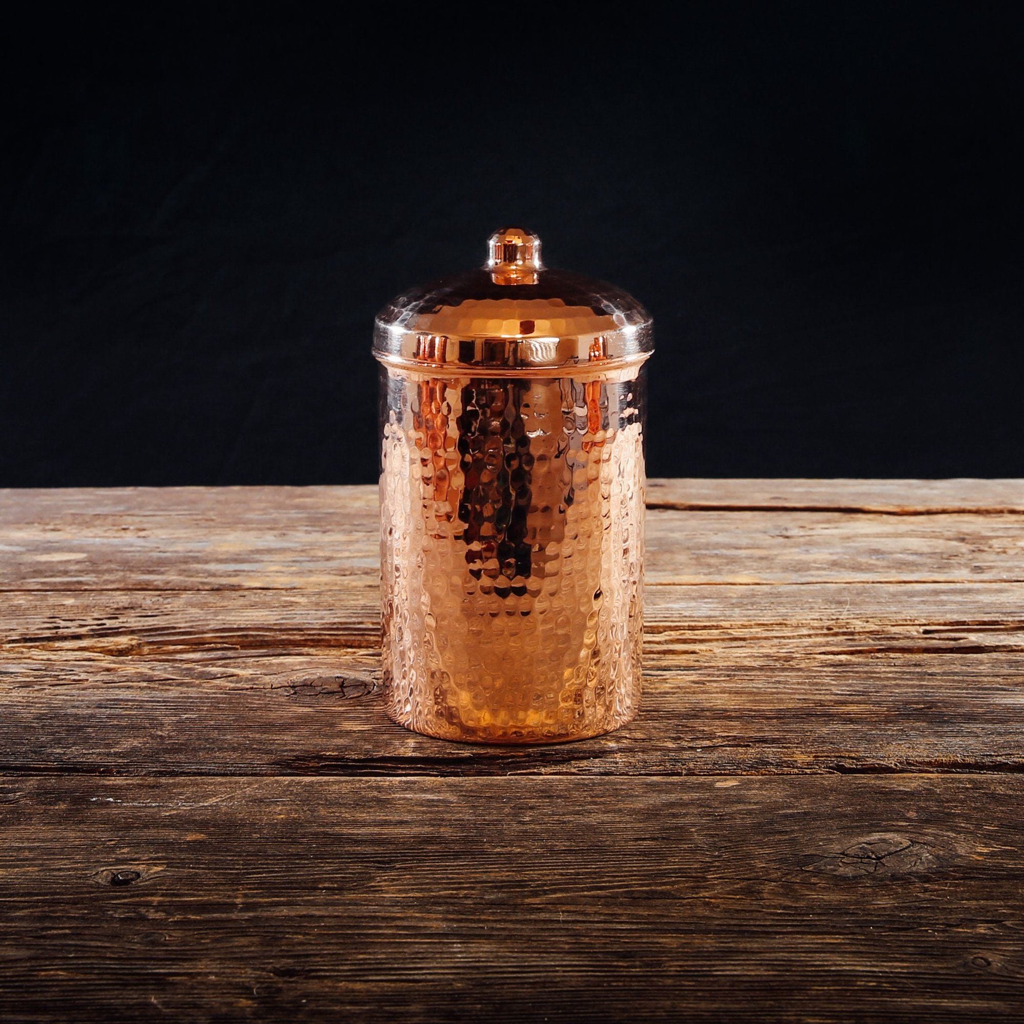 Copper Canisters Shiny Finish | A la Carte | Sertodo Copper | Yellowstone Spirit Southwestern Collection Copper Canisters Objects of Beauty 1 Quart - 6x4in 