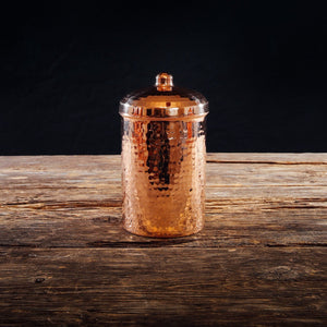 Copper Canisters Shiny Finish | A la Carte | Sertodo Copper | Yellowstone Spirit Southwestern Collection Copper Canisters Objects of Beauty 1 Quart - 6x4in 