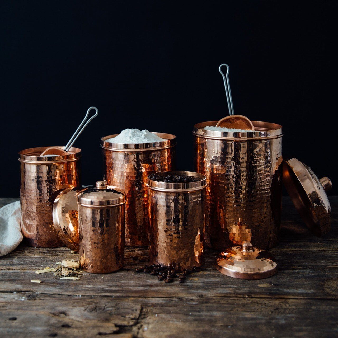 Copper Canisters Shiny Finish | A la Carte | Sertodo Copper | Yellowstone Spirit Southwestern Collection Copper Canisters Objects of Beauty 