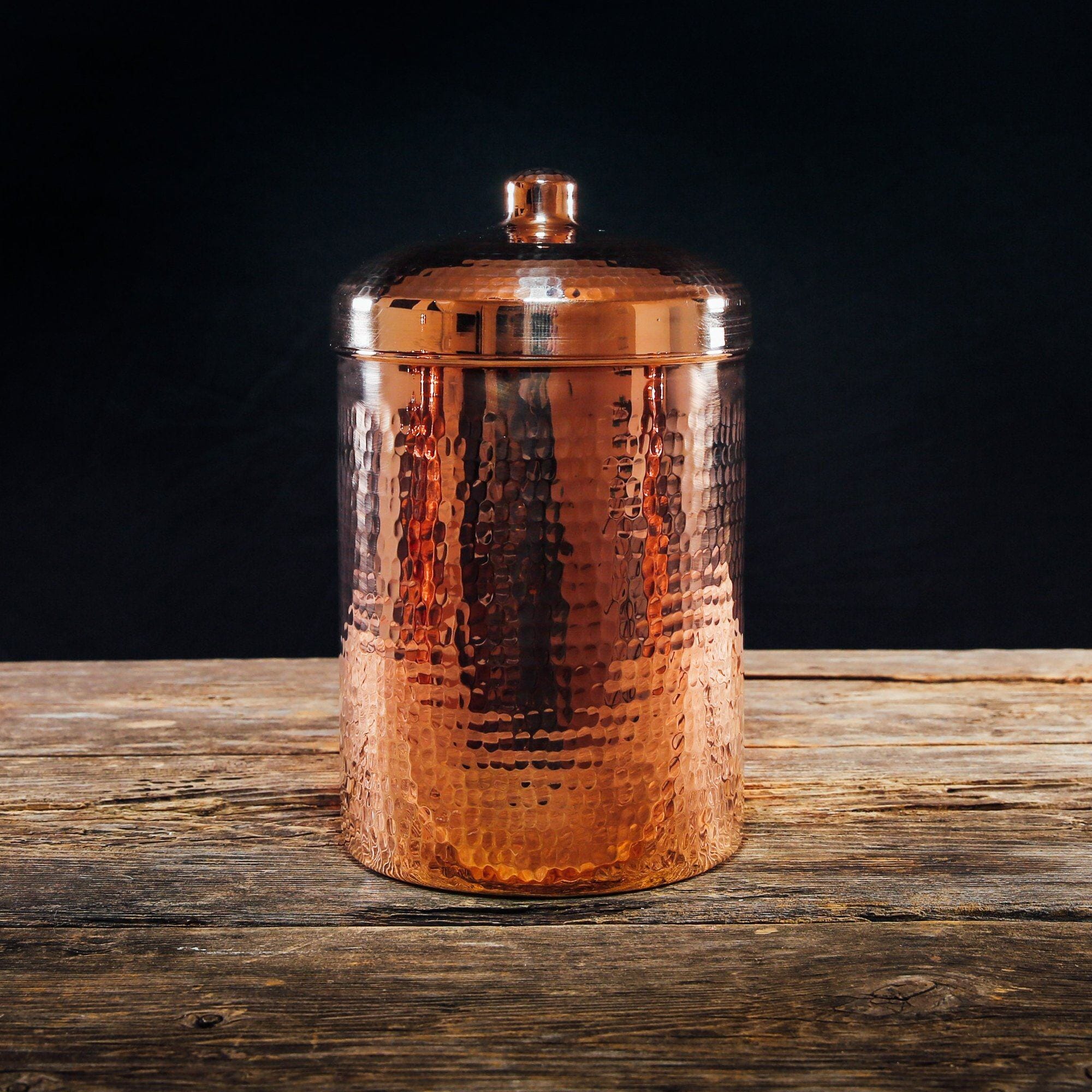 Copper Canisters Shiny Finish | A la Carte | Sertodo Copper | Yellowstone Spirit Southwestern Collection Copper Canisters Objects of Beauty 5.25 Quart 9x7in 