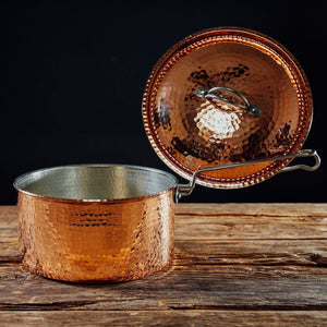 Copper Sauce Pot 2.5 Quart w Lid | Sertodo Copper Copper Pot Sertodo Copper 