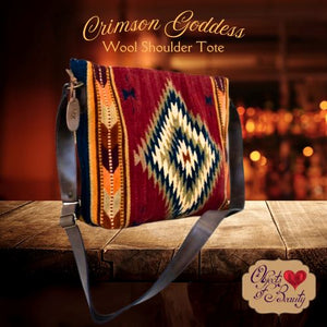 Crimson Goddess Shoulder Tote LAST ONE! | * Yellowstone Spirit Southwestern Collection Wool Bag MZ Made 