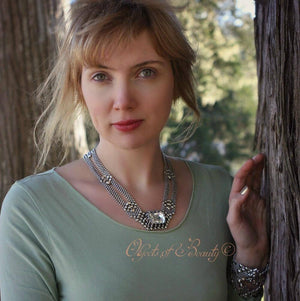 Crystal Waters SG Liquid Silver Necklace | Yellowstone Spirit Southwestern Collection Necklaces Sergio Gutierrez Liquid Metal Jewelry 