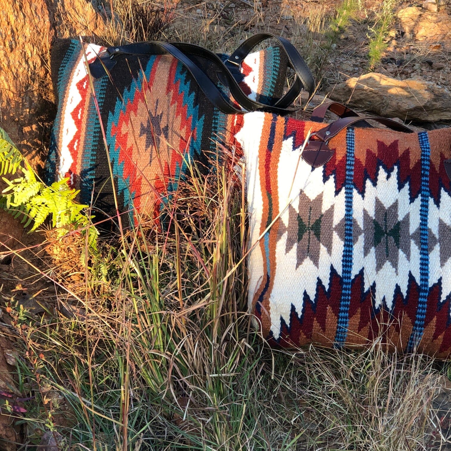 Dakota Southwestern Wool Tote | Yellowstone Spirit Southwestern Collection Handwoven Wool Tote Objects of Beauty Southwest 