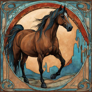 Desert Messenger | Andrea Record Fine Art | Yellowstone Spirit Southwestern Collection Painting Print Andrea Record Fine Art 