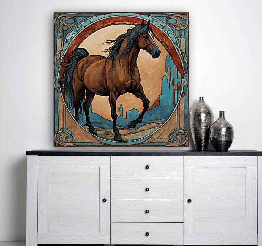 Desert Messenger | Andrea Record Fine Art | Yellowstone Spirit Southwestern Collection Painting Print Andrea Record Fine Art 