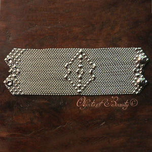 Diamond Dance SG Liquid Metal Bracelet Bracelets Sergio Gutierrez Liquid Metal Jewelry 7.75" Standard Fits 6.5" Wrist Nickel Silver 