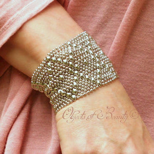 Diamond Stream B10 SG Liquid Metal Bracelet Bracelets Sergio Gutierrez Liquid Metal Jewelry 