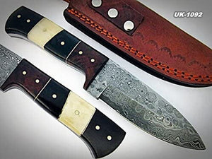 Exotic Handmade Damascus Straight Blade Knife | Yellowstone Spirit Southwestern Collection Hunting & Survival Knives ObjectsOfBeauty Southwest 