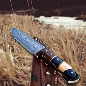 Exotic Handmade Damascus Straight Blade Knife | Yellowstone Spirit Southwestern Collection Hunting & Survival Knives ObjectsOfBeauty Southwest 