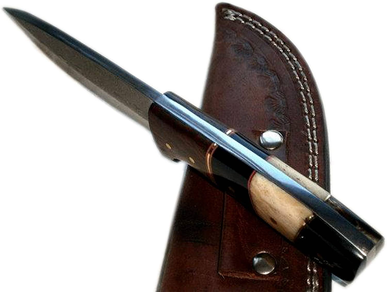 Exotic Handmade Damascus Straight Blade Knife | Yellowstone Spirit Southwestern Collection Hunting & Survival Knives ObjectsOfBeauty Southwest 